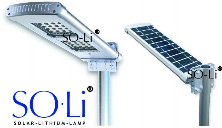 Yeni Ürün: Güneş Paneli + Lityum Pil + LED Lamba Kompakt SOLi Sokak Lambası